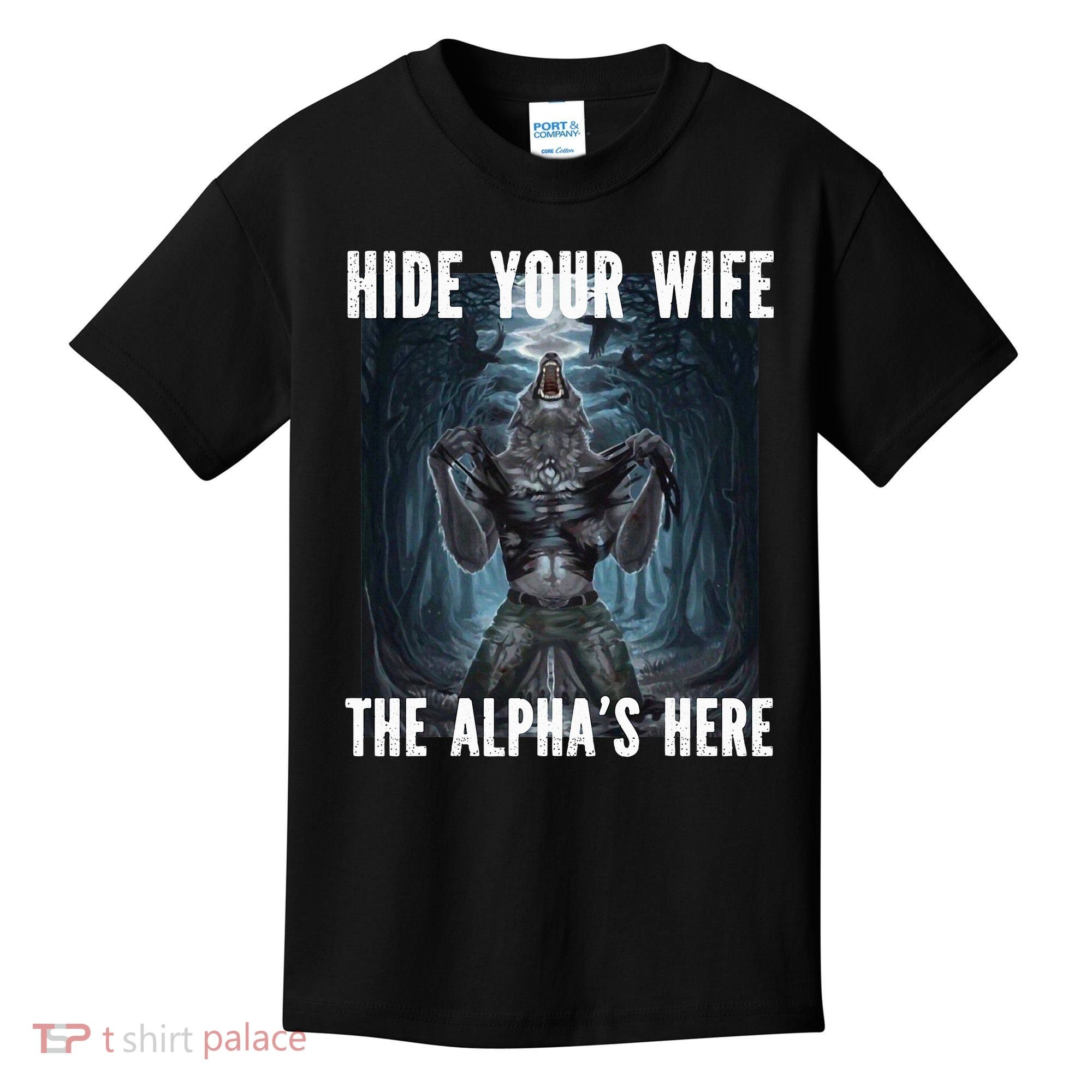 I Heart Werewolfs Alpha Funny Cringe Werewolf Wolf Meme Kids T-Shirt