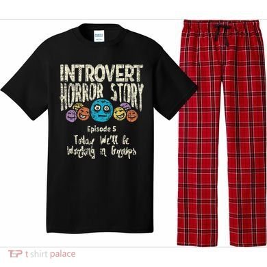Introvert Horror Working Group Shy Antisocial Back To School Pajama Set