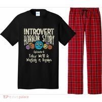 Introvert Horror Working Group Shy Antisocial Back To School Pajama Set thumb 0