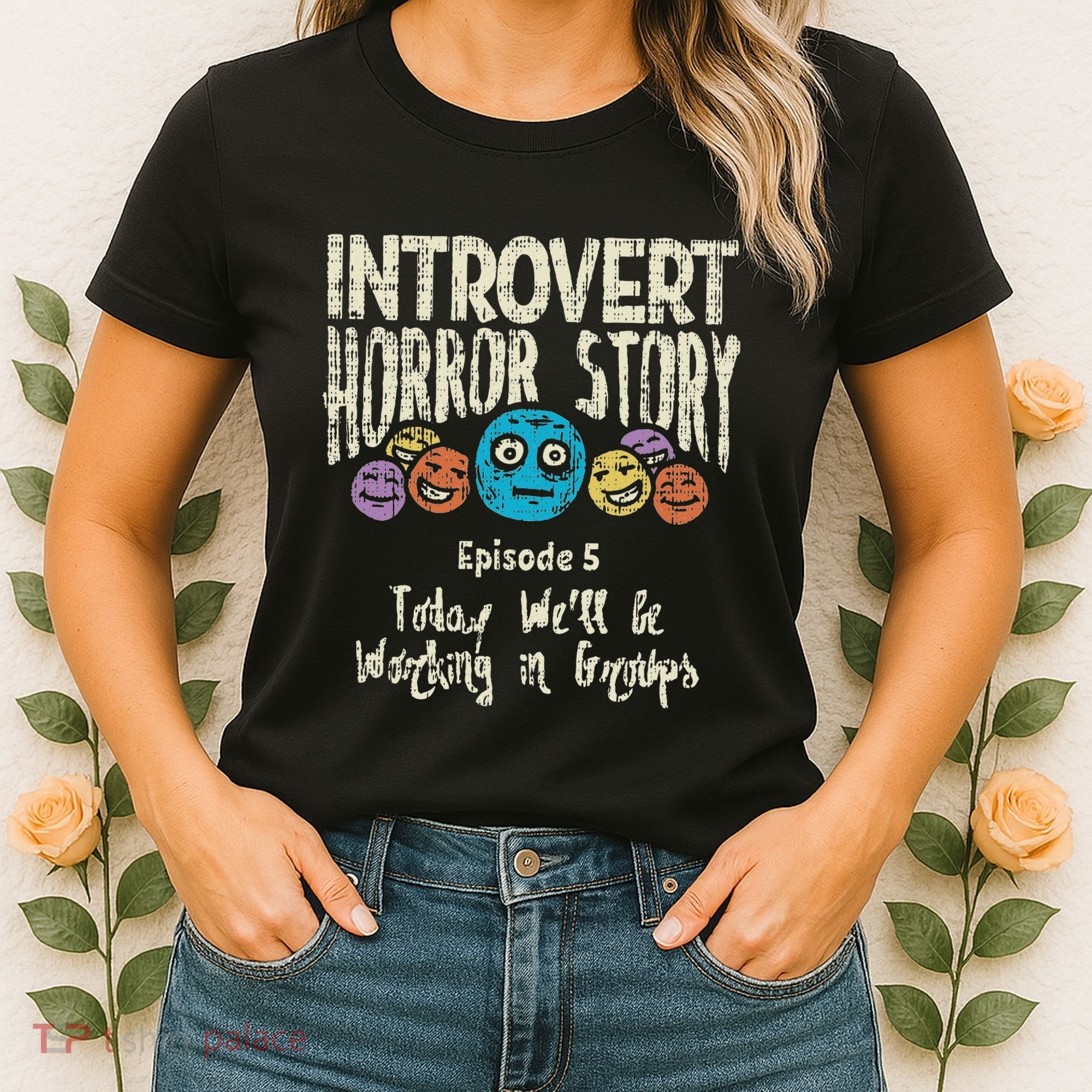 Introvert Horror Working Group Shy Antisocial Back To School Women's T-Shirt