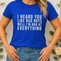 I Heard You Like Bad Boys Well I'm Bat At Everything Women's T-Shirt thumb 2
