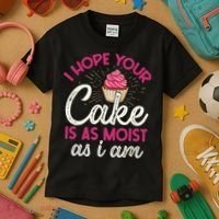 I Hope Your Cake Is As Moist As I Am Kids T-Shirt thumb 3