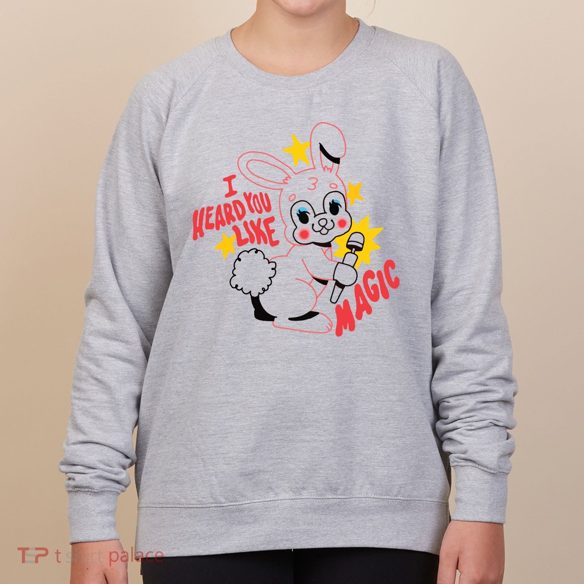 I Heard You Like Magic Pink Rabbit Women's Sweatshirt