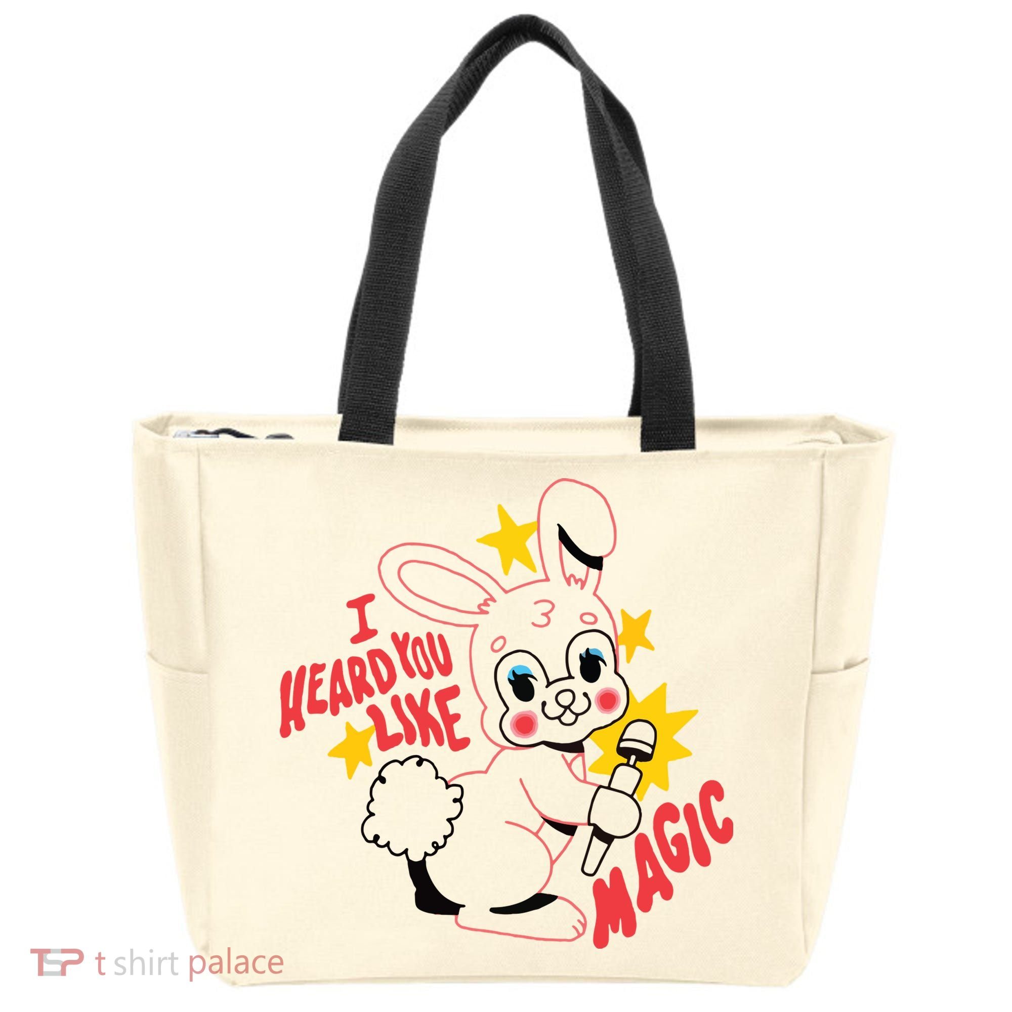 I Heard You Like Magic Pink Rabbit Tote Bag