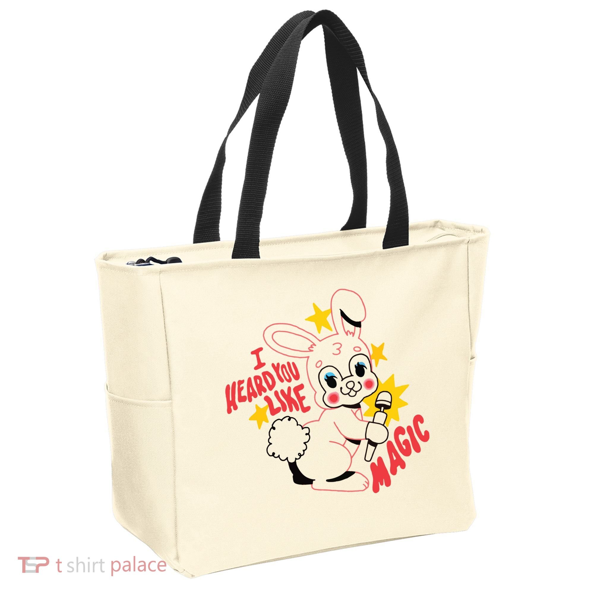I Heard You Like Magic Pink Rabbit Tote Bag