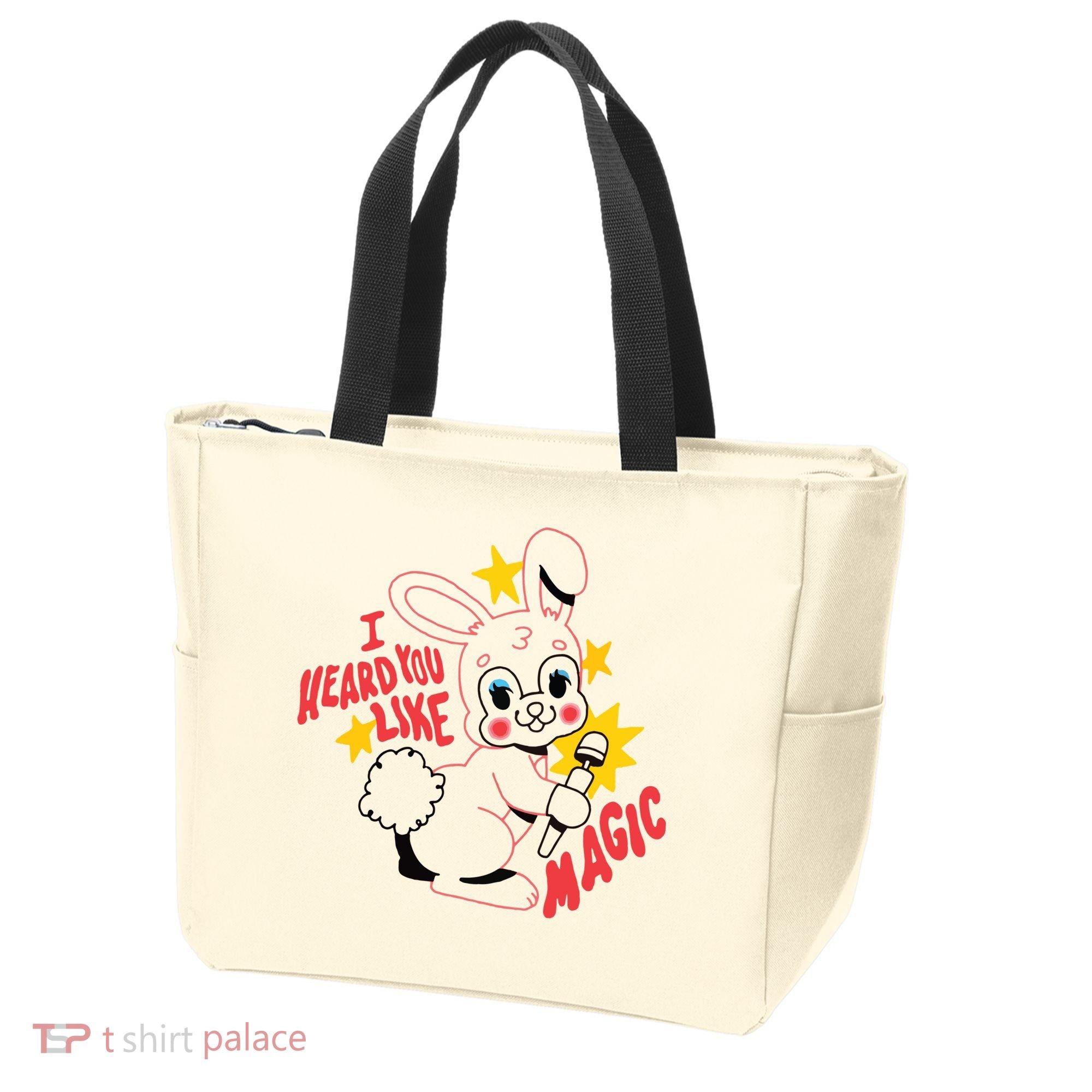 I Heard You Like Magic Pink Rabbit Tote Bag