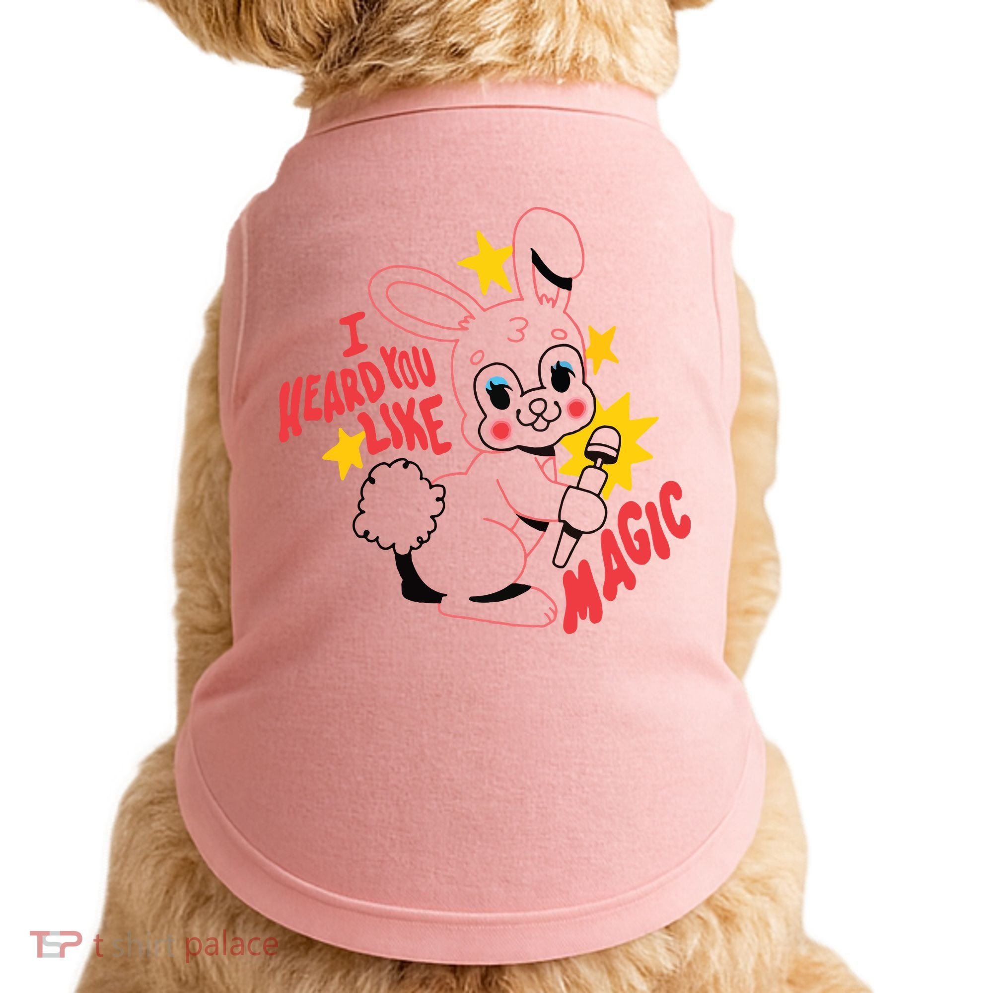 I Heard You Like Magic Pink Rabbit Doggie Tank