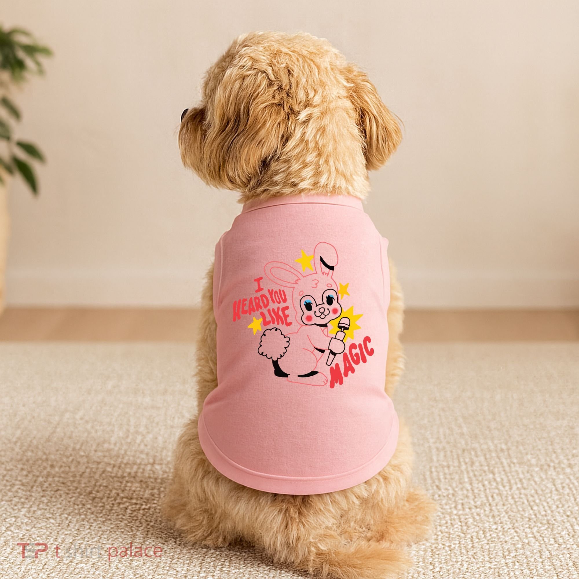 I Heard You Like Magic Pink Rabbit Doggie Tank