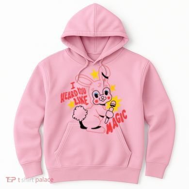 I Heard You Like Magic Pink Rabbit Hoodie