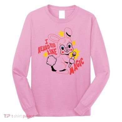 I Heard You Like Magic Pink Rabbit Long Sleeve Shirt