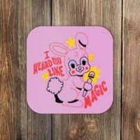 I Heard You Like Magic Pink Rabbit Coaster thumb 0