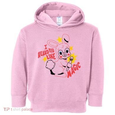 I Heard You Like Magic Pink Rabbit Toddler Hoodie