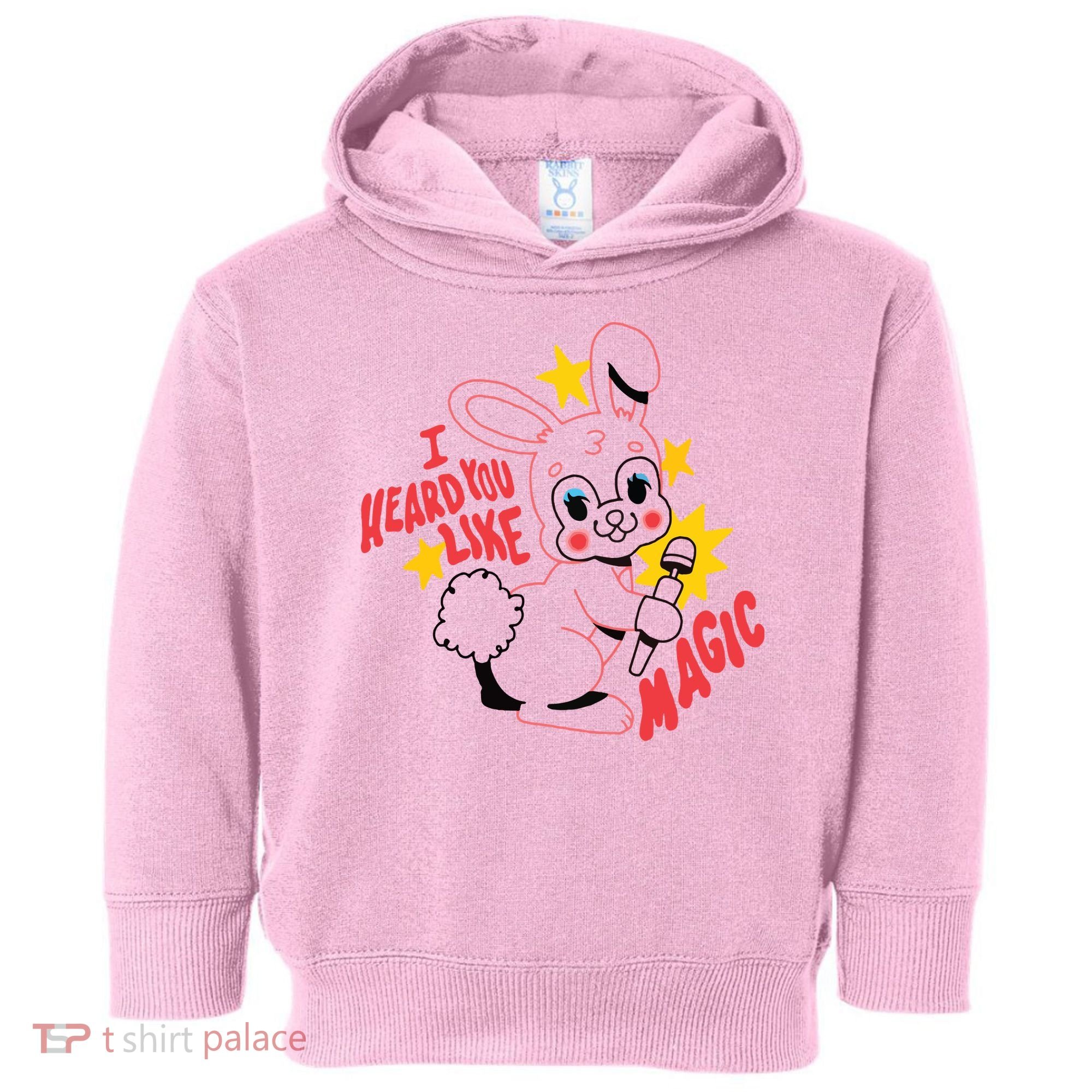 I Heard You Like Magic Pink Rabbit Toddler Hoodie