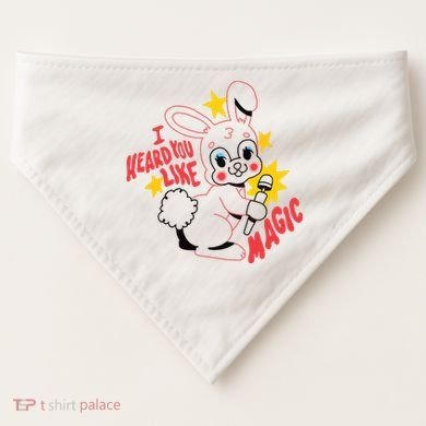 I Heard You Like Magic Pink Rabbit USA-Made Doggie Bandana
