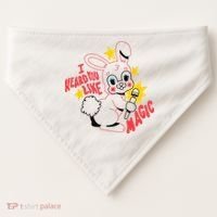 I Heard You Like Magic Pink Rabbit USA-Made Doggie Bandana thumb 0