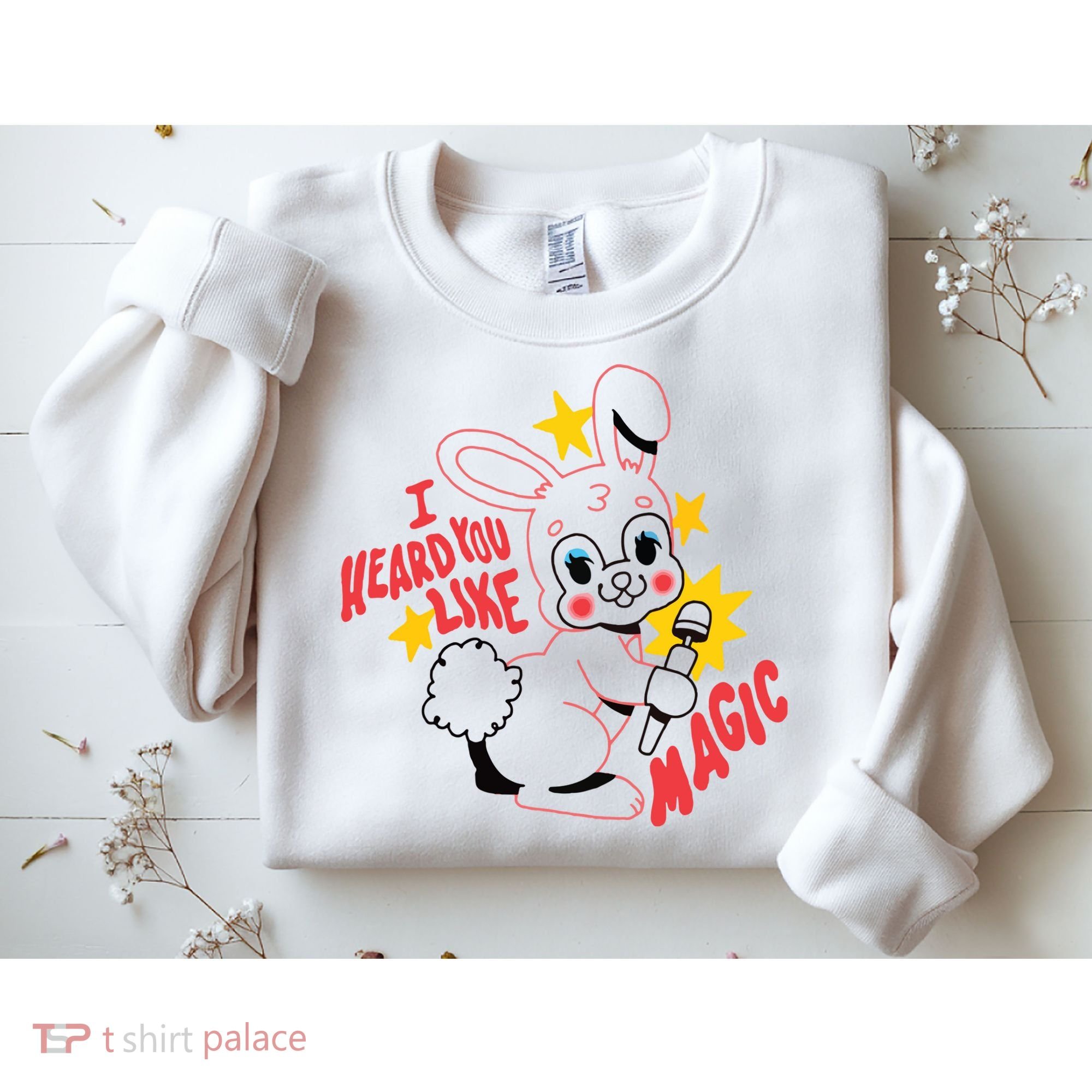 I Heard You Like Magic Pink Rabbit Sweatshirt