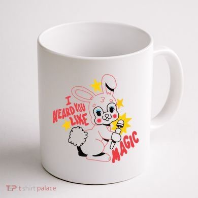 I Heard You Like Magic Pink Rabbit Coffee Mug back