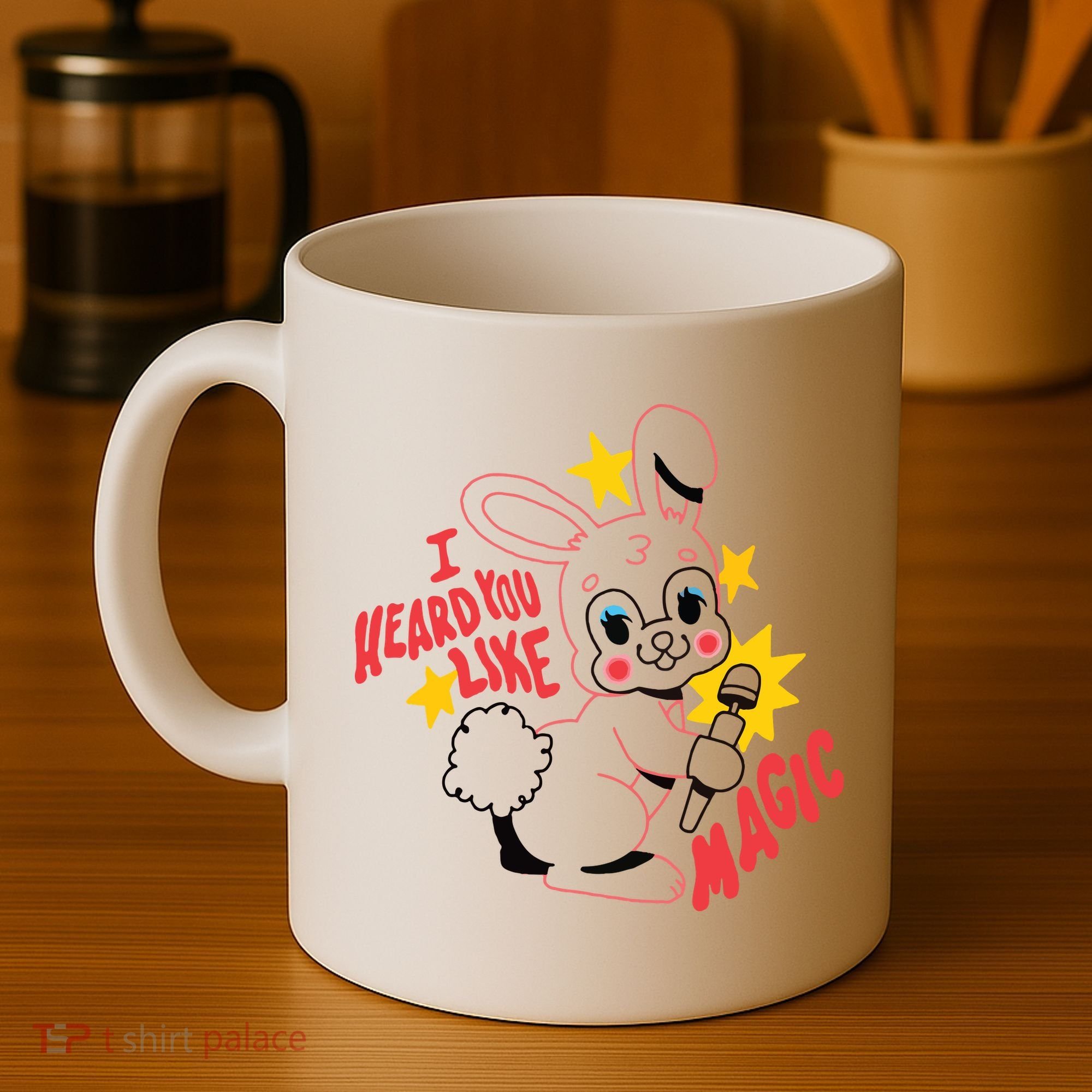 I Heard You Like Magic Pink Rabbit Coffee Mug