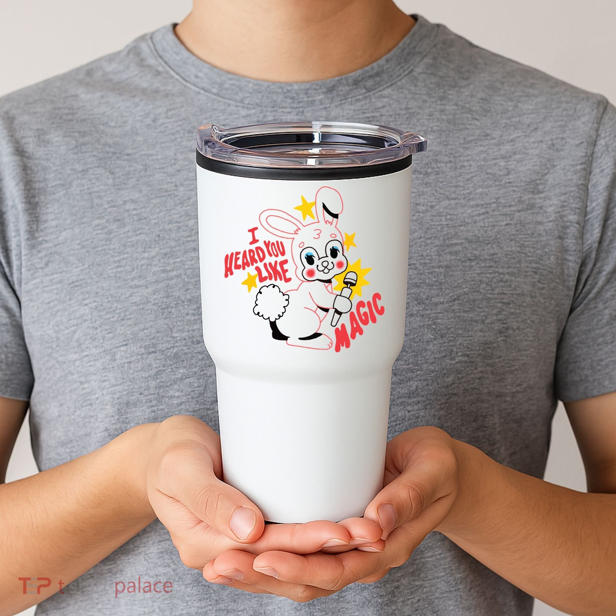I Heard You Like Magic Pink Rabbit Tumbler