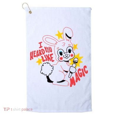 I Heard You Like Magic Pink Rabbit Golf Towel