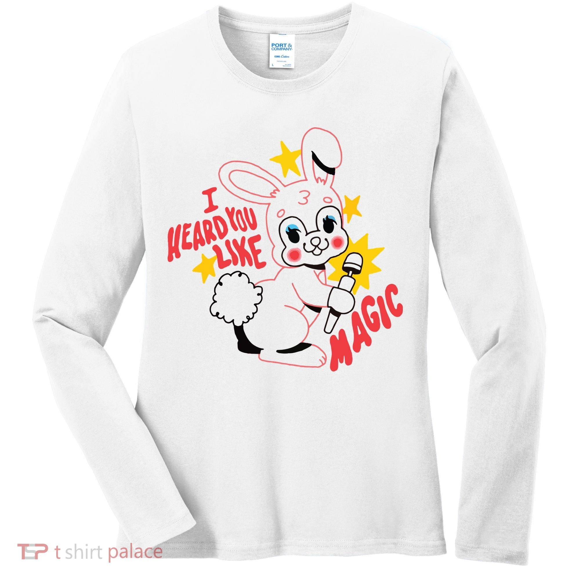 I Heard You Like Magic Pink Rabbit Women's Long Sleeve Shirt