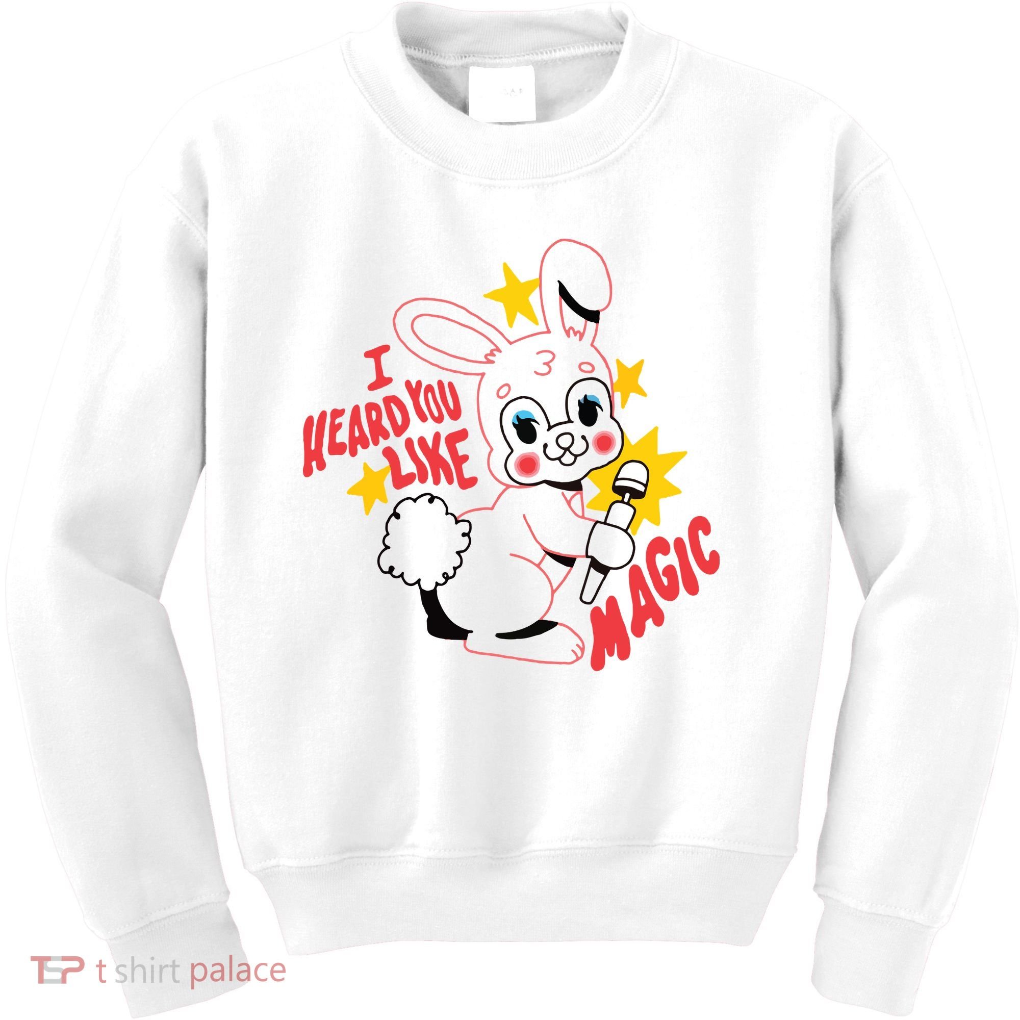 I Heard You Like Magic Pink Rabbit Kids Sweatshirt