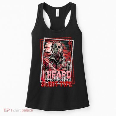 I Heard You Like The Silent Type Scary Horror Valentines Day Women's Tank Top