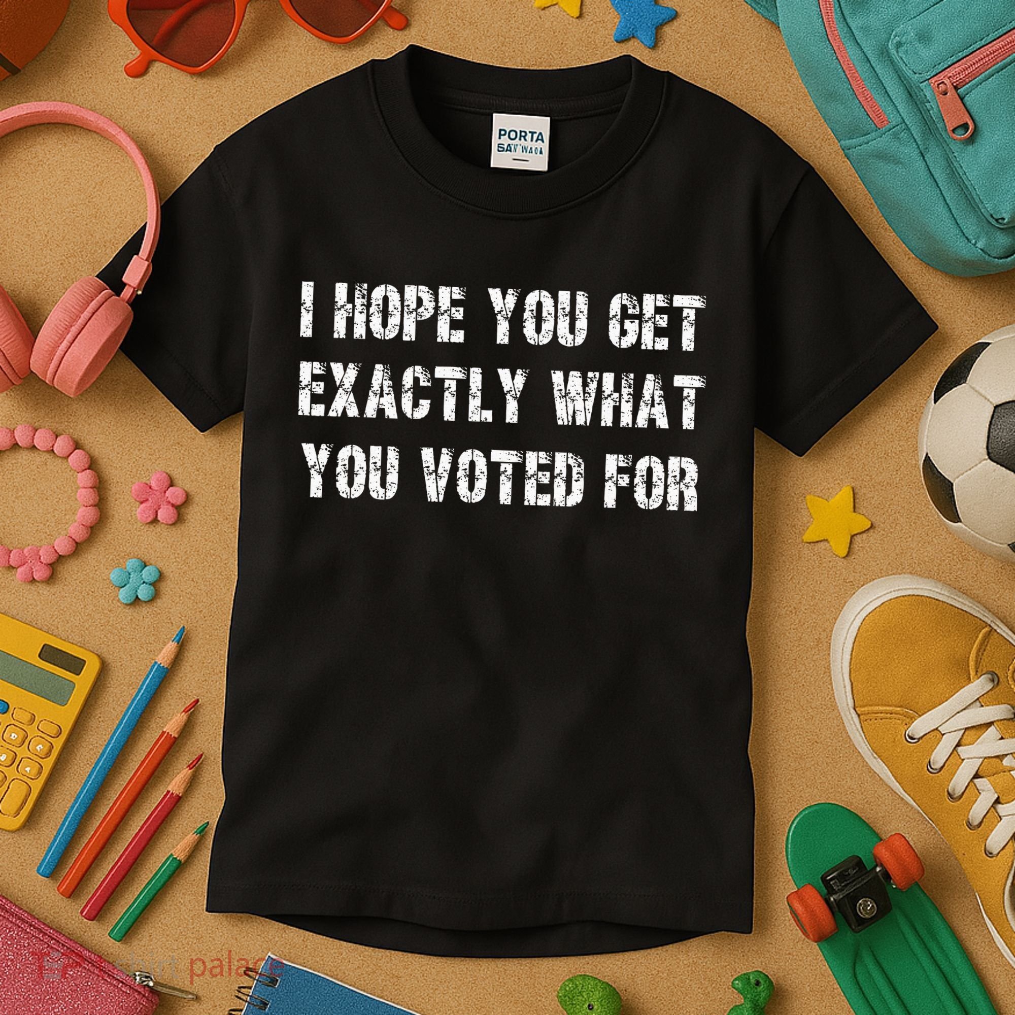 I Hope You Get Exactly What You Voted For Voting Election Kids T-Shirt