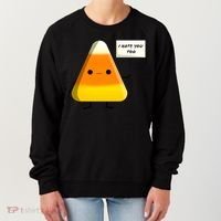 I Hate You Too Funny Halloween Candy Corn Women's Sweatshirt thumb 0