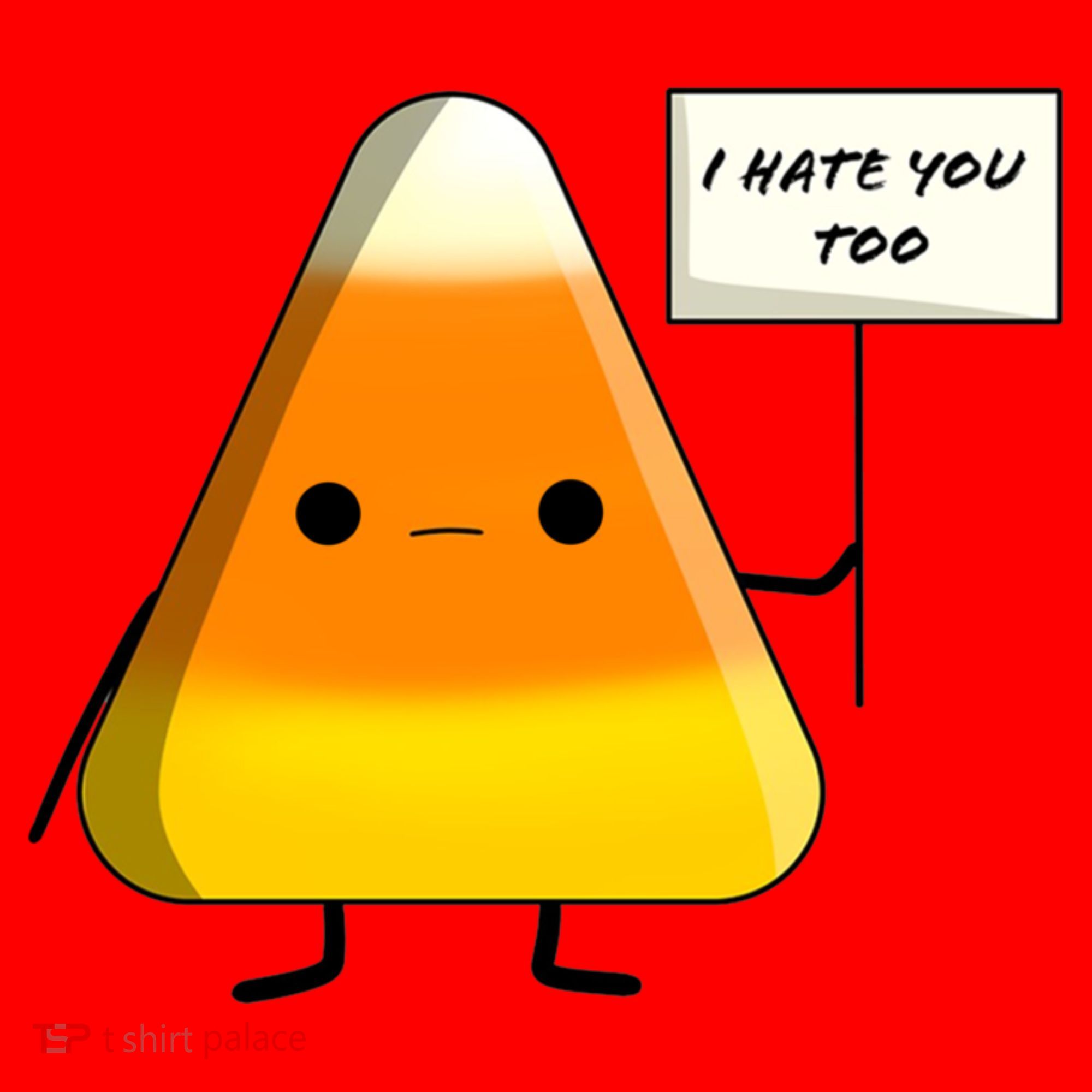 I Hate You Too Funny Halloween Candy Corn Santa Hat