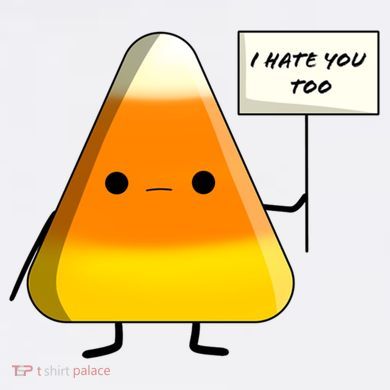 I Hate You Too Funny Halloween Candy Corn Garment-Dyed Sweatshirt