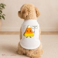 I Hate You Too Funny Halloween Candy Corn Doggie Tank thumb 2
