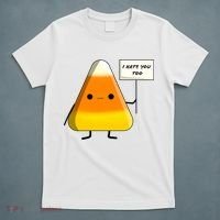 I Hate You Too Funny Halloween Candy Corn T-Shirt thumb 5