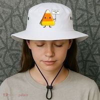I Hate You Too Funny Halloween Candy Corn Bucket Hat thumb 3