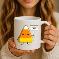 I Hate You Too Funny Halloween Candy Corn Coffee Mug thumb 3