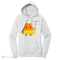 I Hate You Too Funny Halloween Candy Corn Women's Hoodie thumb 0