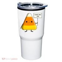 I Hate You Too Funny Halloween Candy Corn Tumbler thumb 0
