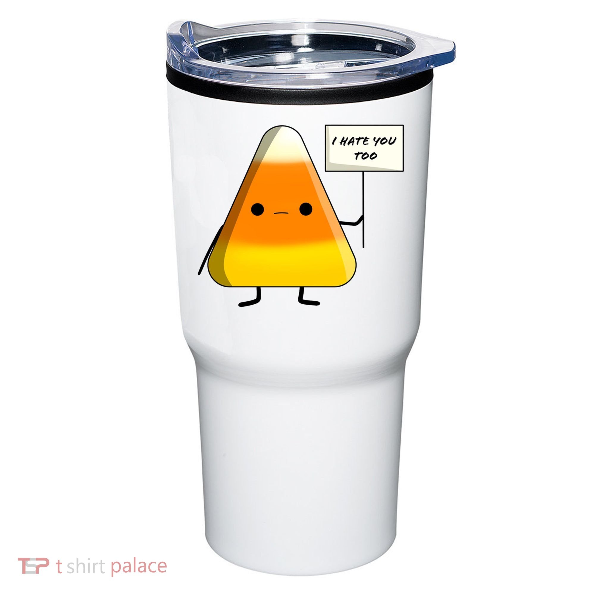 I Hate You Too Funny Halloween Candy Corn Tumbler