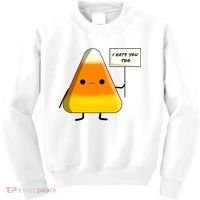 I Hate You Too Funny Halloween Candy Corn Kids Sweatshirt thumb 0