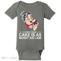I Hope Your Cake Is As Moist As I Am Funny Baby Bodysuit thumb 0