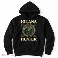 Iguana Hunter Zookeeper Reptile Animal Lover Herpetology Hoodie thumb 0