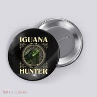 Iguana Hunter Zookeeper Reptile Animal Lover Herpetology Button thumb 0