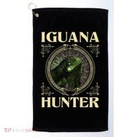 Iguana Hunter Zookeeper Reptile Animal Lover Herpetology Golf Towel thumb 0