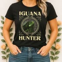 Iguana Hunter Zookeeper Reptile Animal Lover Herpetology Women's T-Shirt thumb 2