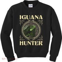 Iguana Hunter Zookeeper Reptile Animal Lover Herpetology Kids Sweatshirt thumb 0