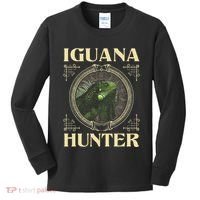Iguana Hunter Zookeeper Reptile Animal Lover Herpetology Kids Long Sleeve Shirt thumb 0