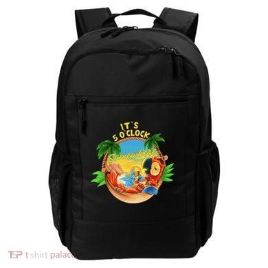 It Is 5 O'clock Somewhere Parrot Drinking Summer Vacation Backpack