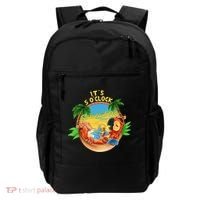 It Is 5 O'clock Somewhere Parrot Drinking Summer Vacation Backpack thumb 0