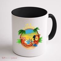 It Is 5 O'clock Somewhere Parrot Drinking Summer Vacation Coffee Mug thumb 1