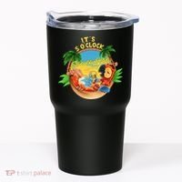 It Is 5 O'clock Somewhere Parrot Drinking Summer Vacation Tumbler thumb 0